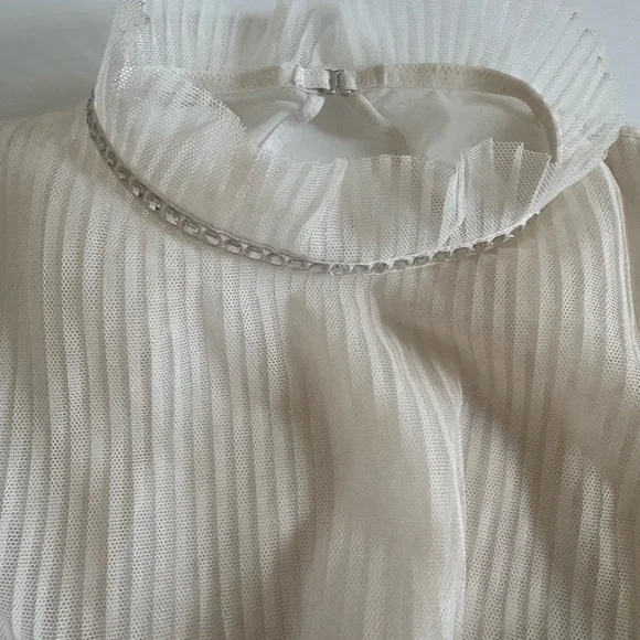 Victoria's Secret Cream Lace Midi Top 32 D - Picture 7 of 9